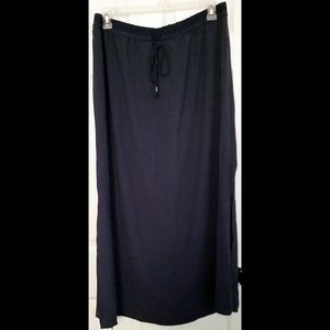 NWOT Faded Glory Size XL Maxi Skirt Slit Navy Blue